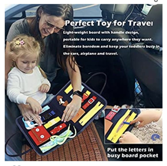 Sensory Busy Board for Fine Motor Skill, Montessori Toys. - Picture 4 of 4